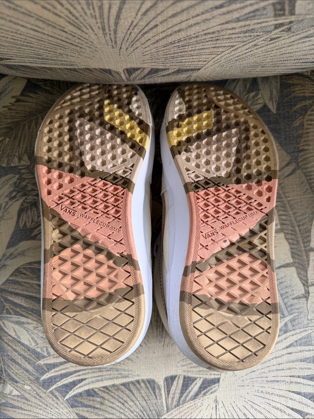 Vans High-Top Sneakers in Cream and Tan - Picture 10 of 11
